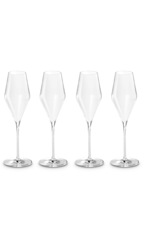 Set van 4 Champagne Glazen Le Creuset