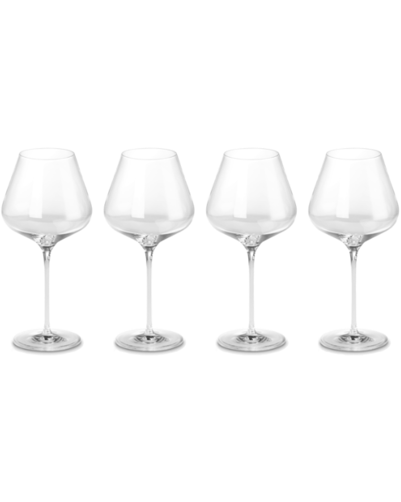 Set van 4 Rode Wijn Glazen Le Creuset