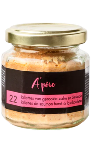 [VOTAAP025] A'pero 22  Rillettes zalm en bieslook 90gr