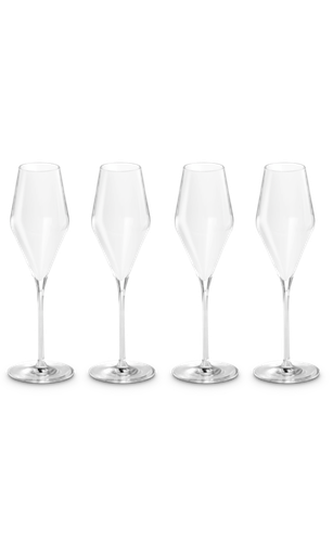 [ACGL016] Set van 4 Champagne Glazen Le Creuset